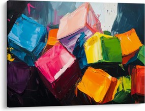 Obraz - Kolorowe kostki (70x50 cm)