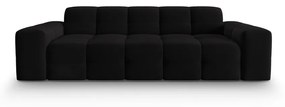 Czarna aksamitna sofa 222 cm Kendal – Micadoni Home