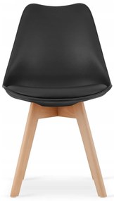 Czarny zestaw jadalniany 1 + 4, stół MADO CRAFT 120x80 + krzesła BALI MARK czarne