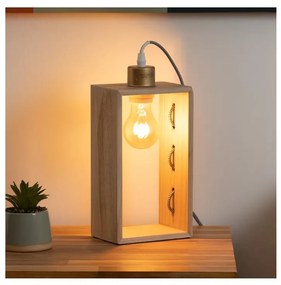 Atmosphera - Lampa stołowa IWATA 1xE27/25W/230V paulownia