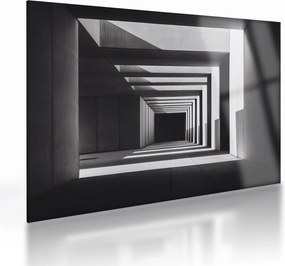 Obraz na szkle - Kwadratowy tunel (70x50 cm)