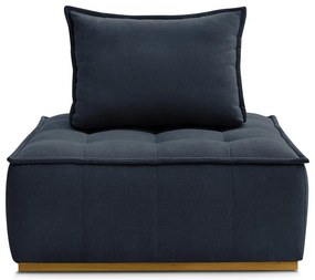 Ciemnoniebieski fotel z tkaniny szenilowej Elisa – Bobochic Paris