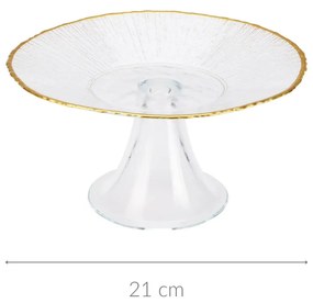 Patera na ciasto ze złotą obwódką DATURA, 15 cm