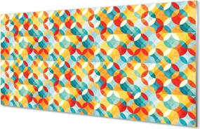 Szklany Panel Barwne Wzory Geometryczne