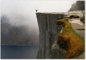 Foto obraz szkło hartowane Norweski klif