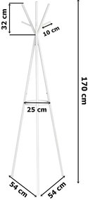 Nowoczesny biały wieszak na ubrania D9-K05