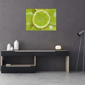 Obraz na szkle - pokrojone cytryny (70x50 cm)