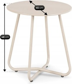 Zestaw Mebli Ogrodowych NIKEA Beżowy 2x Fotel Stolik Tarasowy Nowoczesny