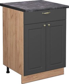 Szafka dolna do kuchni antracytowo-złoty 60x60x82 fame-line