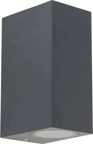 Inteligentna lampa ścienna ciemnoszara IP44 z 2 żarówkami WiFi GU10 - Baleno