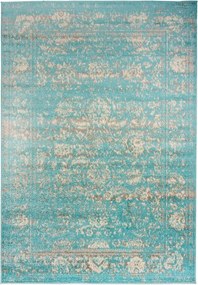 Turkusowy dywan w stylu vintage H0-T38
