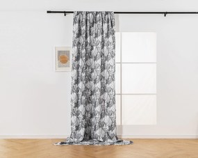 Designerska zasłona FLOCUS 140x270 cm, wzorzysta Zawieszanie: Taśma z wiązaniami