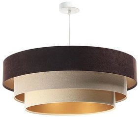 Lampa wisząca TRINITI 1xE27/60W/230V brąz/beż/złoto