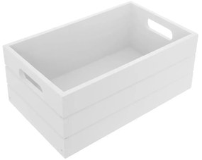 Orion Skrzynka drewniana, biały, 36 x 26 x 15 cm, L