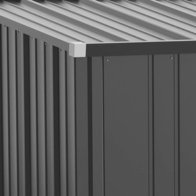 Outsunny Szopa ogrodowa zamykana na klucz Metalowa schowek na narzędzia Czarna 1615x945x196cm | Aosom PL