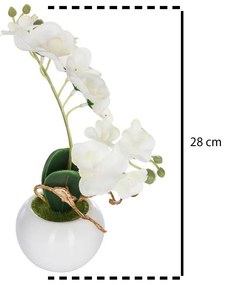 Sztuczny storczyk w donicy, 25 cm