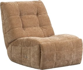 Jasnobrązowy częściowo rozkładany sztruksowy fotel wypoczynkowy Hein – WOOOD