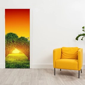 Fototapeta na drzwi - Serce w koronach drzew (95x205cm)
