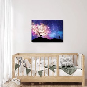 Obraz na szkle - Kosmiczne drzewo (70x50 cm)