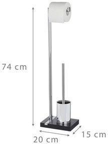 Stojak na papier toaletowy i szczotkę do WC, NOBLE - 2 w 1, WENKO
