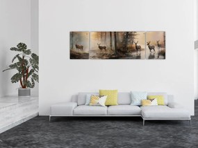 Obraz - Obraz dzikiej przyrody w stylu vintage (170x50 cm)