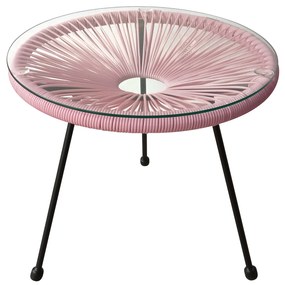 Stolik żyłkowy Arthur 48 cm różowy PATIO