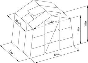 Szklarnia G21 GZ 48 – 251 x 191 cm, ocynkowana
