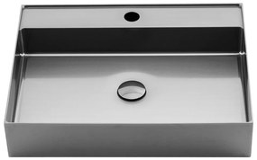 Umywalka ze stali nierdzewnej w kolorze srebra 55x42 cm Aurum – Sapho