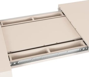 Stół Prostokątny Rozkładany HAMPTON 160-240 cm Kaszmir/Czarny do Jadalni Japandi