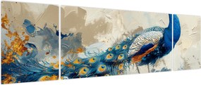 Obraz - Paw, malarstwo (170x50 cm)
