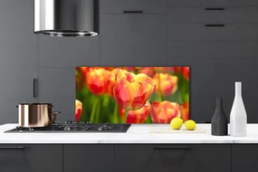 Panel Szklany Barwna Łąka Tulipanowa