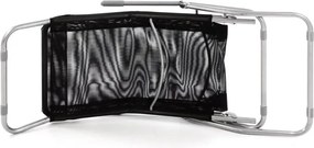 Zestaw ogrodowy 2 x leżak z czarną tkaniną - składany