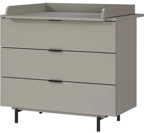 Szara komoda dziecięca z przewijakiem 105x102x54 cm Tomino – Germania