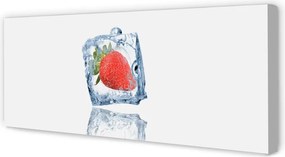 Obraz drukowany na płótnie Mrożona Truskawka w Lodzie