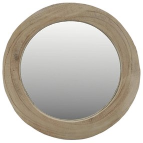 Lustro w drewnianej ramie Factory, 35 cm