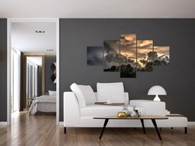 Obraz chmur i lasu (125x70 cm)
