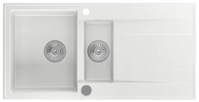 Sapho - Zlew kuchenny 100x50 cm granit/biały