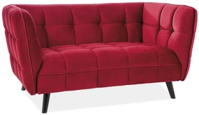 Sofa CASTELLO VELVET 2 bordowa SIGNAL