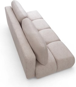 Kanapa Lerio z funkcją spania - jasno beżowa dzianina hydrofobowa Blur 02