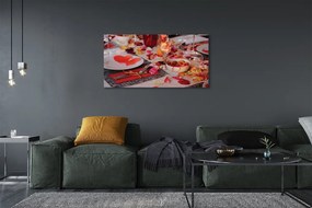 Obraz canvas na ścianę Romantyczny Wieczór z Różami