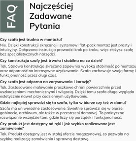 Szafa biurowa na dokumenty biała / orzech: Eco Design JAN 900 x 1850 x 400 mm