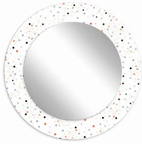 Lustro okrągłe MORENA DOTS 80cm białe BALTICA DESIGN