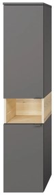 Szaro-naturalna szafka łazienkowa w dekorze sosny 142x30 cm Quickset 394 – Pelipal