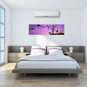 Obraz - Sylwetki zwierząt (170x50 cm)