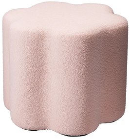 Pufa kwiatek YORE, tapicerka baranek, 34 x 34 x 29 cm