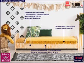 Drewniane łóżko dziecięce ze stelażem - Sturli 11X