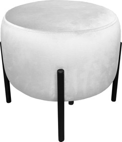 Pufa OLA loft ławka podnóżek metal : Kolor Stelaża - Czarny , Kolor tkaniny - VELVET - MG39, Typ tkaniny - Velvet