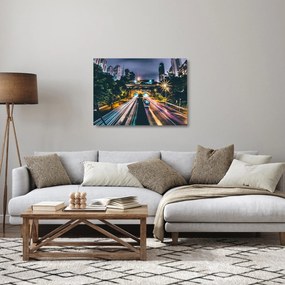 Obraz na szkle miasta nocą (70x50 cm)