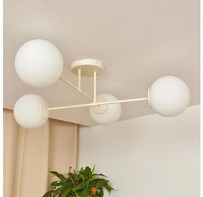 żyrandol natynkowy MOON 4xE27/15W/230V kremowy