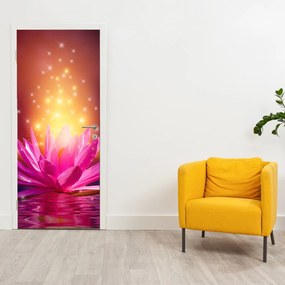 Fototapeta na drzwi - Lilia wodna na wodzie (95x205cm)